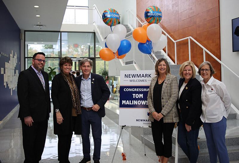 Congressman Tom Malinowski (D-7) recently visited Newmark Education